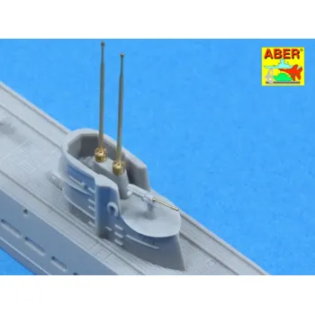 Cizojazyčná kniha Aber Models 1/350 Set of barrels and periscopes for U-Boot type IX