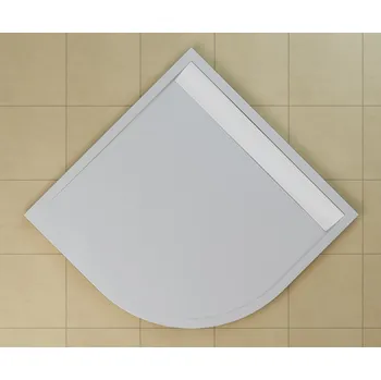 Sprchová vanička SanSwiss WIR551000404 100×100 cm bílá, kryt bílý, skládá se z WIR5510004 a BWI1000404