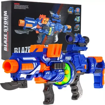 Dětská zbraň Blaze Storm pěnový blaster pro teenagery 14+ s bubnovým zásobníkem a zaměřovačem
