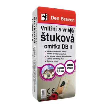 Omítka Den Braven Vnitřní a vnější štuková omítka DB II 57112Q 25 kg