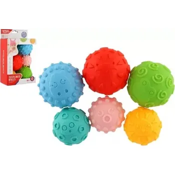 Sada senzorických gumových míčků pro miminka 6 ks