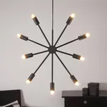 STAR TRADING Dekorační hvězda Pix z kovu, devět zdrojů, černá - délka napájecího kabelu 350 cm 9 x 15 W - Doprava zdarma