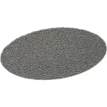 Rohožka Šedá protiskluzová sprchová oválná rohož Spaghetti - 70 x 39,5 x 1,2 cm (86336302) FLOMAT