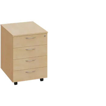 Zásuvkový kontejner EKCP - 04 kontejner pojízdný, centrální zámek, 600x430x560, bříza světlá