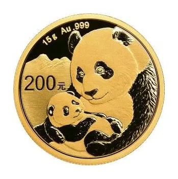 15 gramů zlatá mince China Panda 2019