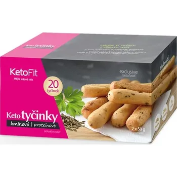 Keto dieta KetoFit Keto slané tyčinky s kmínem, 20 ks, 100g