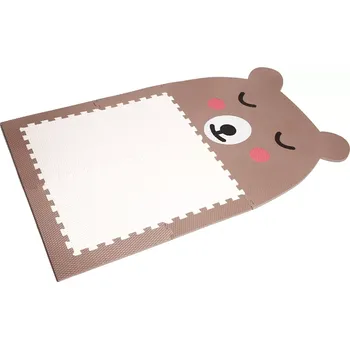 Designová puzzle podlaha Medvídek hnědý s bílým bříškem