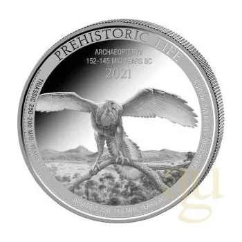 různí - 1 unce stříbrná mince Prehistoric Life - Archaeopteryx 2021 - 1 oz