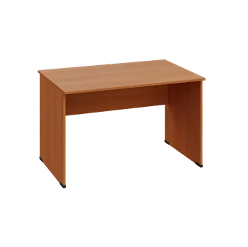 Psací stůl EPL 28 - 12 stůl kancelářský, dřevěná podnož, deska 25 mm, široký 1200 mm, olše jantar