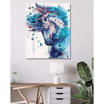 Diamantové malování Sada na diamantové malování - Modrý Abstraktní Kůň