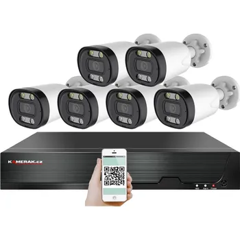 Kompletní kamerový systém 4K PoE IP 6 kamerový set XM-613D 8MPx, CZ menu