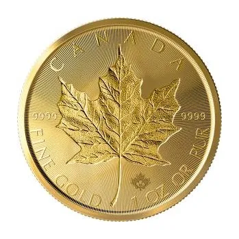 1 unce zlatá mince Javorový list Incuse 2019