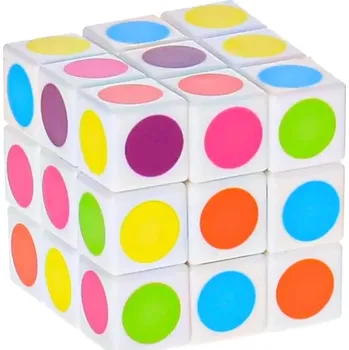 Hlavolam Hlavolamová kostka 3x3 s tečkami mini