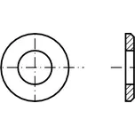 PROFISTYL DIN 125B podložka plochá černá 140HV Varianta: DIN 125B podložka plochá 140HV bez PÚ (62x110x9,0mm) M60