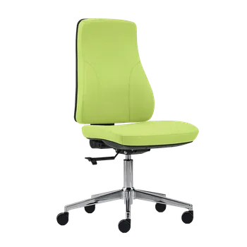 ORION židle kancelářská, kříž chrom, koženka zelená Apple