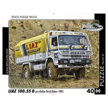 Puzzle RETRO-AUTA Puzzle TRUCK č.27 Liaz 100.55 D pro Rallye Paříž-Dakar (1985) 40 dílků