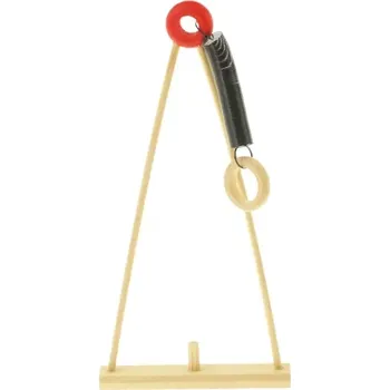 Dětská houpačka Dřevěná houpačka pro panáčky s pružinou