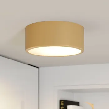 TEMAR LIGHTING Stropní svítidlo Cleo, Ø 20 cm, IP20, zlatá barva, kov, E27 zlato 1 x 60 W - Doprava zdarma
