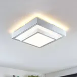 Lindby LED stropní svítidlo Mirco, 32 cm, hranaté, hliník hliník, bílá LED 18 W celkem - Doprava zdarma