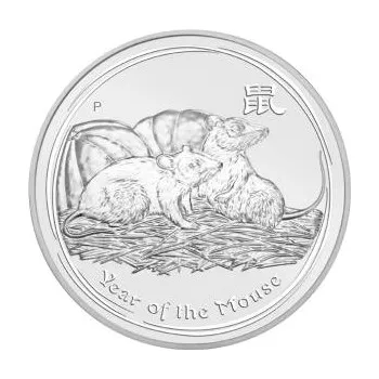 5 uncí stříbrná mince Austrálie Lunar II myš 2008