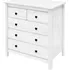 Komoda IDEA nábytek Torino kovové úchytky 3 + 2 zásuvky bílá