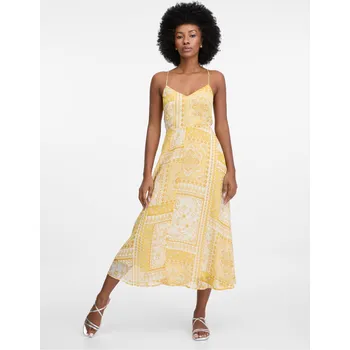 Dámské šaty Orsay Žluté dámské midi šaty - Dámské Orsay krémová 2854969