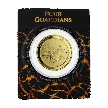Sběratelství 1 unce zlatá mince Čadská republika Four Guardians - Blue Dragon Hybrid Coin 2018
