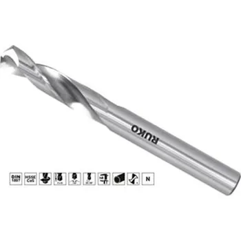 Vrták Ruko 202058E - Vrták do kovu pr. 5,8 mm délka 66/28 mm válcová stopka, krátký, DIN1897, vybrušovaný, HSS-Co5