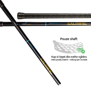 Florbalová hůl SALMING P-Series Carbon Impact F27 Black/Cyan 103 cm Shaft - 103 (114) cm