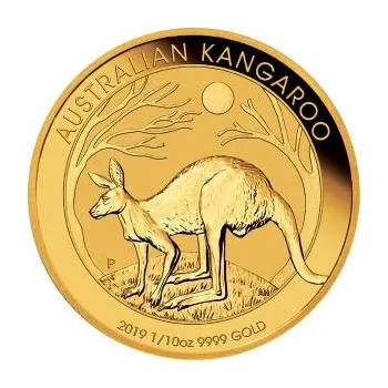 1/10 uncí zlatá mince Austrálie klokan 2019