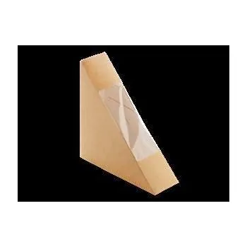 Jednorázové nádobí Box na sendvič papírový 13x13x4cm s okénkem 50ks