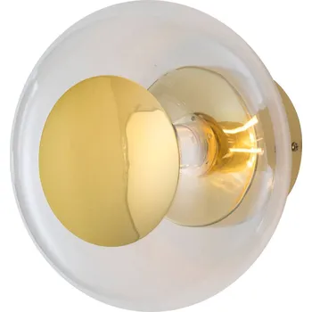 Lampička EBB & FLOW Horizon patice zlatá/čirá Ø 21 cm - nástěnná základna – průměr 11 cm, rozpětí 5 cm zlatá, čirá 1 x 25 W LED - Doprava zdarma