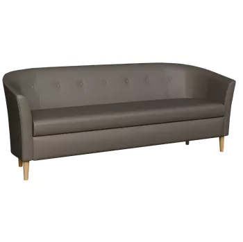 Sedací souprava CHARLOTTE 3, trojkřeslo, koženka šedá