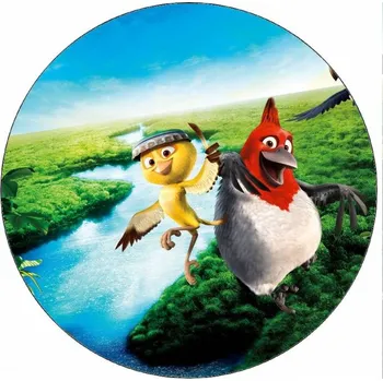 Jedlá dekorace na dort Jedlý papír Rio 2 ptáci 19,5 cm