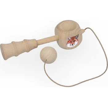 Dřevěná hračka Lesní svět | Dřevěný hopík oboustranný plný - Liška