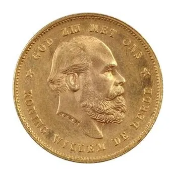 10 Gulden zlatá mince Willem III