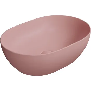PURA keramické umyvadlo na desku, 50x35cm, blush mat