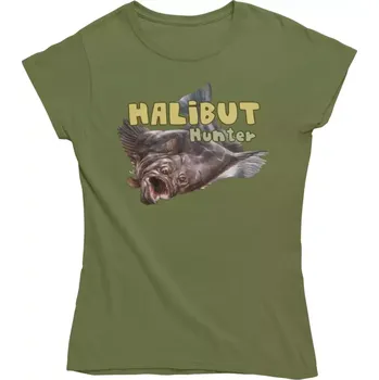 Dámské tričko Dámské rybářské tričko Halibut Hunter khaki