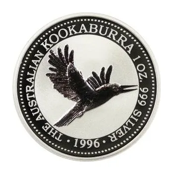 10 uncí stříbrná mince Austrálie Kookaburra 1996