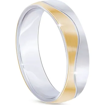 Prsten biju Prsten z chirurgické oceli s pozlacenou vlnkou 4000443 Velikost prstenu - obvod: 59 mm