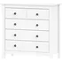 Komoda IDEA nábytek Torino kovové úchytky 3 + 2 zásuvky bílá