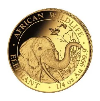 1/4 unce zlatá mince Somálsko slon 2018