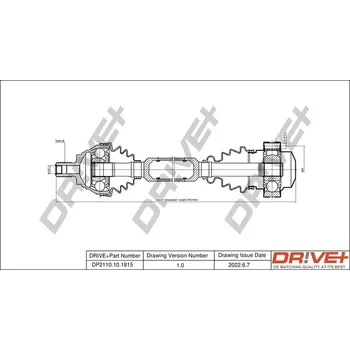 Poloosa kola Hnací hřídel Dr!ve+ DP2110.10.1815