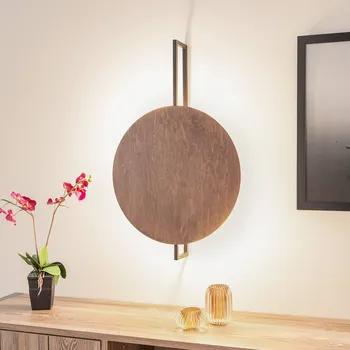 Lampička Euluna Nástěnné světlo Sunset B ze dřeva dřevo tmavé, černé 2 x 8 W LED - Doprava zdarma