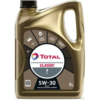 Motorový olej Total Classic 9 C4 5W-30 - 5l (Kvalitní plně syntetický motorový olej pro osobní a dodávkové vozy)