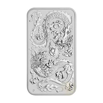 Sběratelství 1 unce stříbrná mince Perth Mint Rectangular Dragon 2020