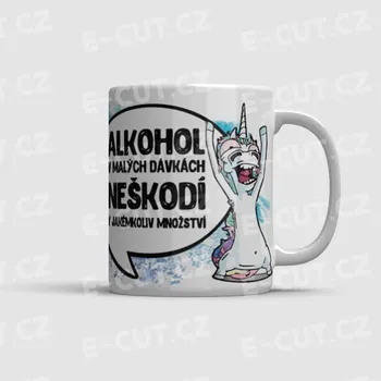 Hrnek Alkohol v malých dávkách neškodí v jakémkoliv množství - Černá