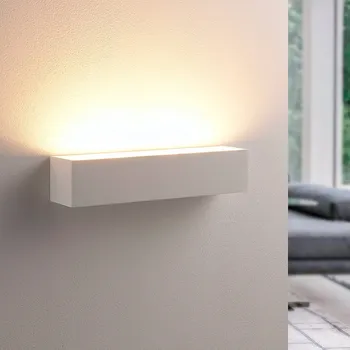 Svítidlo Nástěnné svítidlo Lindby Santino, 35 cm, sádra, G9, lakovatelné bílá 2 x 5 W LED - Doprava zdarma