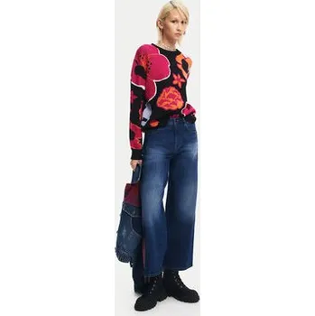 Dámské džíny Desigual Jeansy Aimar 24WWDD18 Tmavomodrá Wide Leg 36