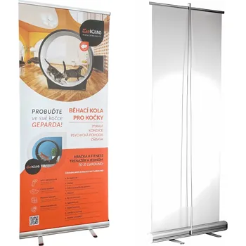 Vysokopevnostní Hliníkový Skladácí Roll-Up Banner Plakát Stojanová Reklama Kompletní Reklamní Set Konstrukce + Potisk Výběr Variant 100x 200cm